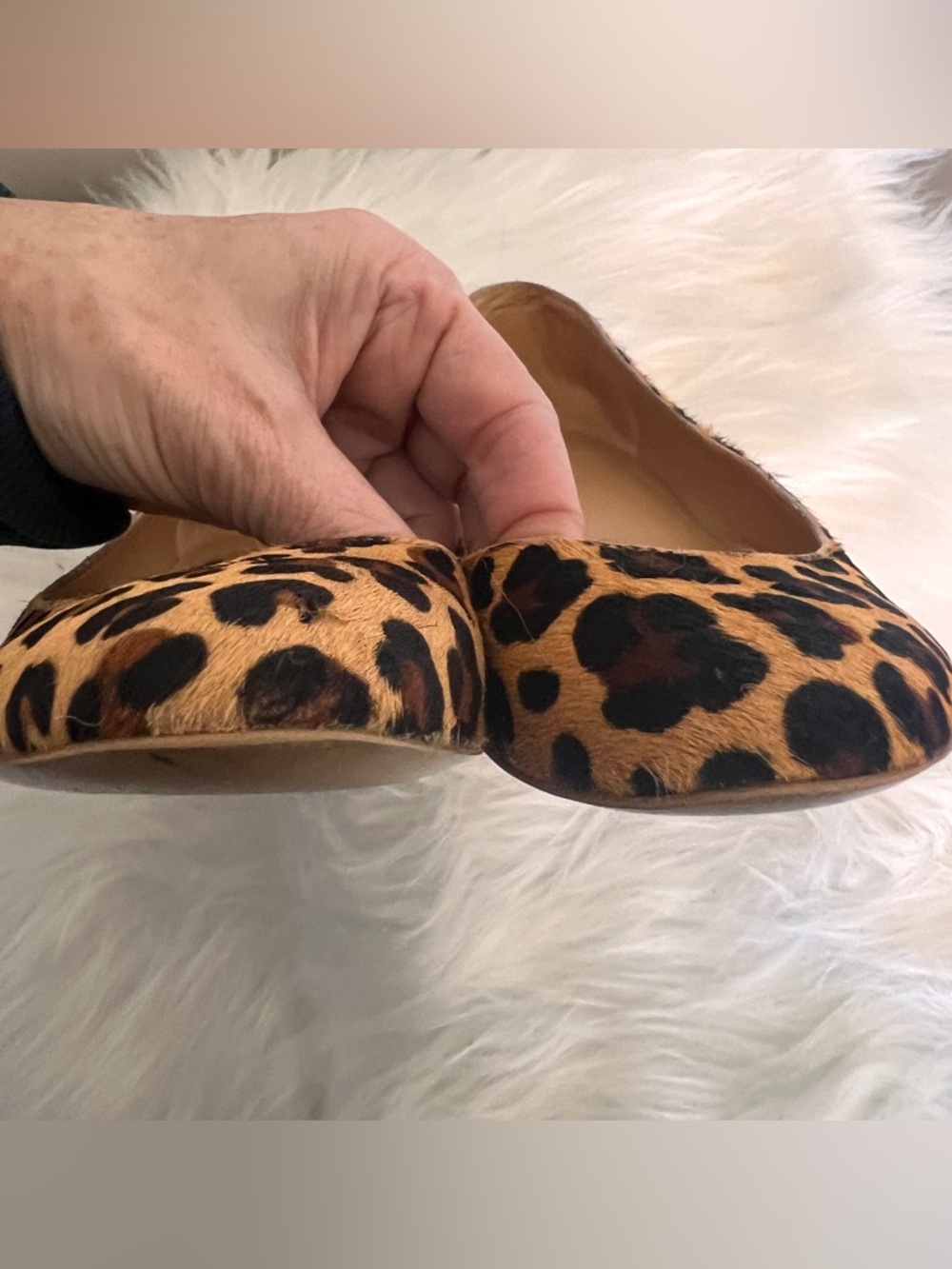 J. CREW Calf Hair Leopard Print Flat Low Heel 7.5 - Picture 4 of 6